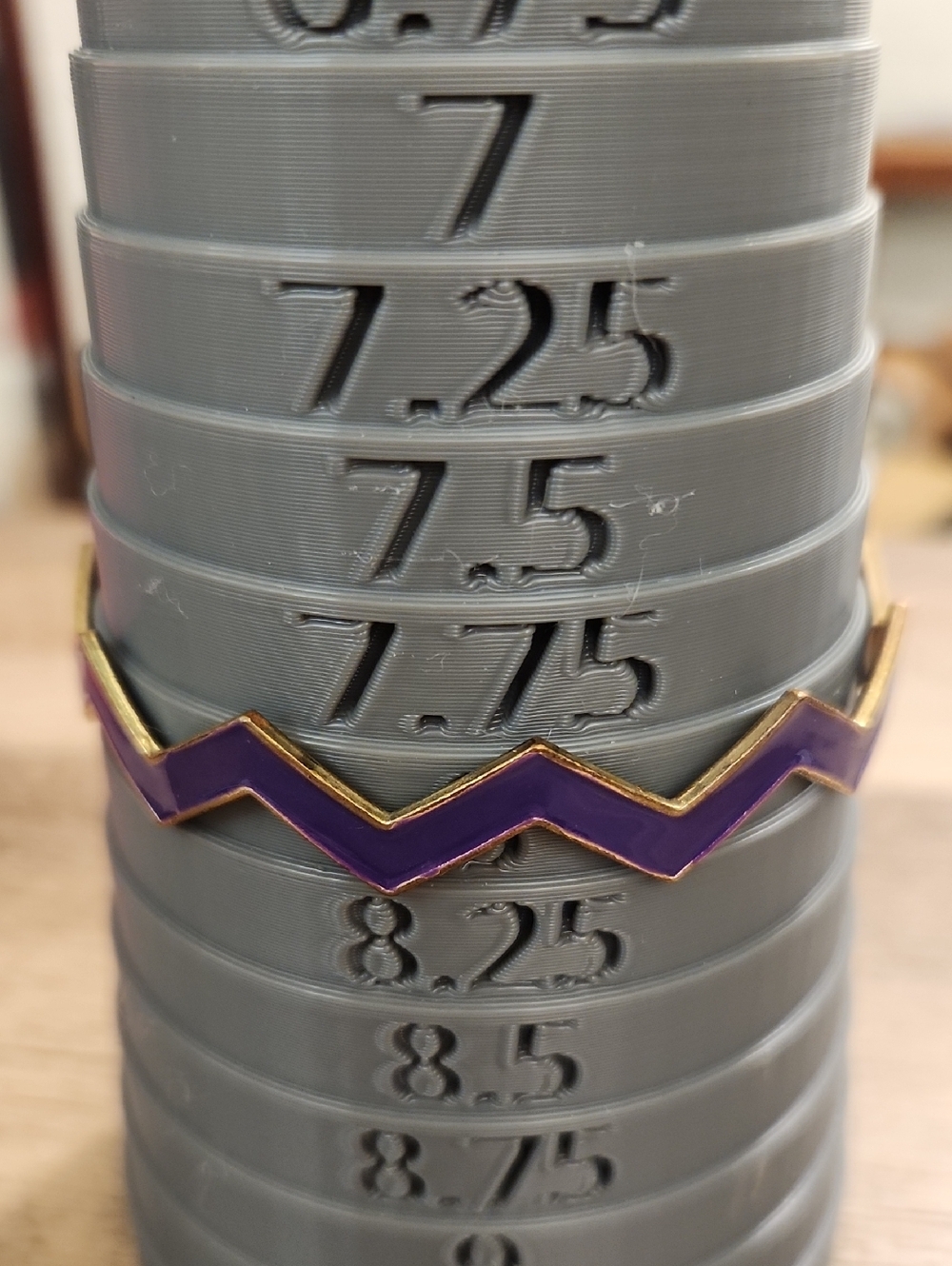 Metal Purple Zig Zag Bracelet